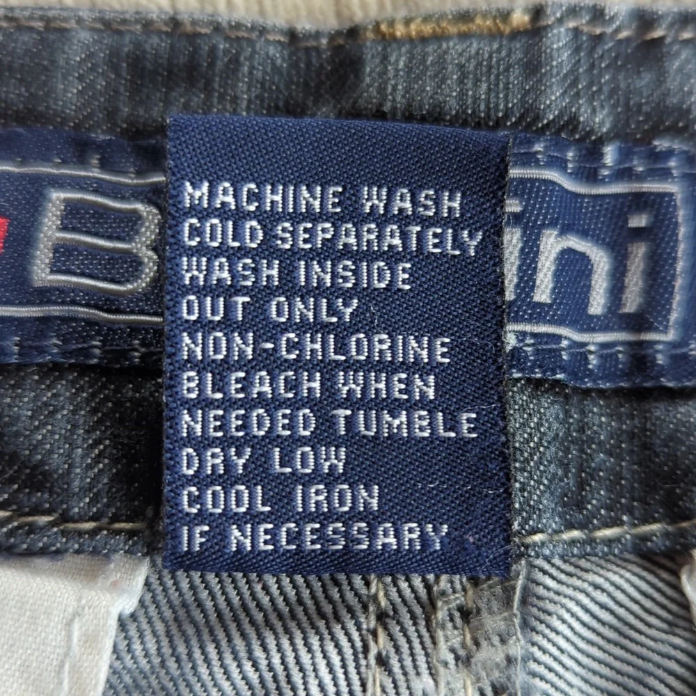 Baccini Bermuda Jean Shorts 10P Blue Pockets - Picture 4 of 14